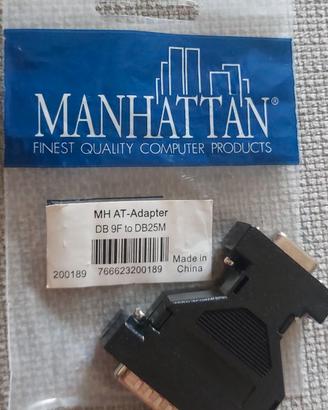 Adattatore porta seriale DB9F a DB25M Manhattan