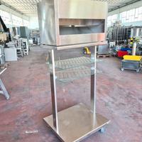 carrello self service inox e vetro usato