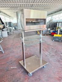 carrello self service inox e vetro usato