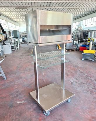 carrello self service inox e vetro usato