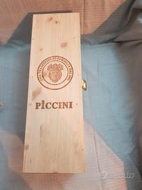 scatola legno vuota vino piccini 