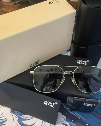 Occhiali Da Sole Montblanc MB0093 003 Gold Unisex