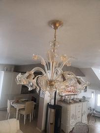Lampadario in vetro di murano