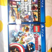giochi per ps4 (gta5,lego avengers)