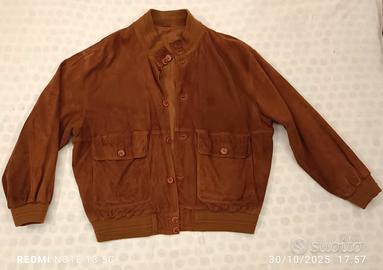 Giubbotto in vera pelle scamosciata 