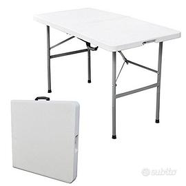 TAVOLINO Pieghevole RICHIUDIBILE bianco 122x60x74