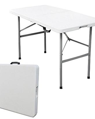 TAVOLINO Pieghevole RICHIUDIBILE bianco 122x60x74