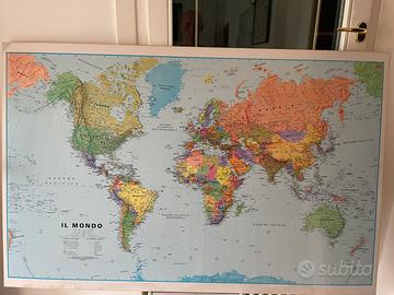 Carta geografica del mondo