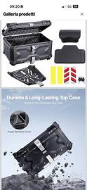 Baule moto top case + piastra MAI USATO
