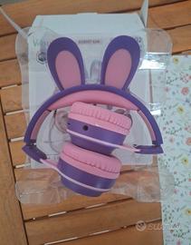 Cuffie Bluetooth con orecchie da coniglio Woukksy