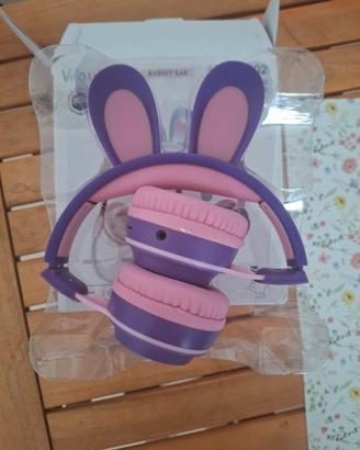 Cuffie Bluetooth con orecchie da coniglio Woukksy
