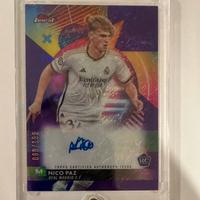 Topps Carta Nico Paz Auto RC /199 Real Madrid