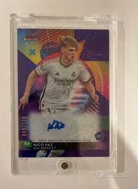 Topps Carta Nico Paz Auto RC /199 Real Madrid