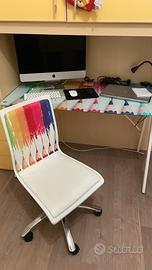 Scrivania cameretta + sedia girevole