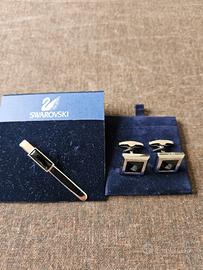 Swarovski - Set gemelli camicia e fermacravatta