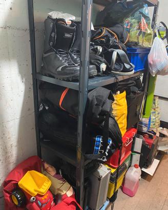 Lotto 2 scaffalature in metallo ad incastro