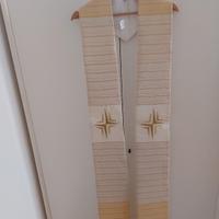 Stola bianca e oro 