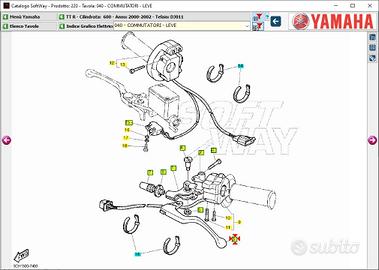 Leva frizione Yamaha TT600R 5CHH39121000