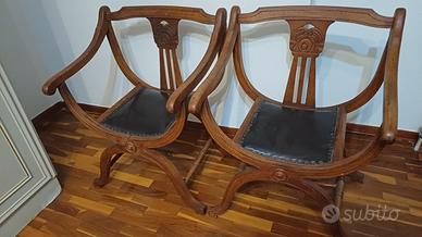 Coppia di sedie Curule