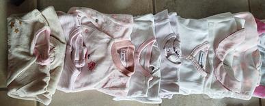 vestiti neonata 0-1 mese nati fine ago-set