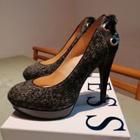 Scarpa Guess in pelle e tweed - Nuova