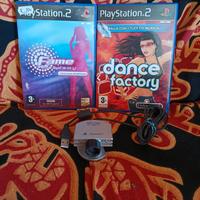 Eye Toy CAM PS2 + 2 giochi dance factory PS2 fame 