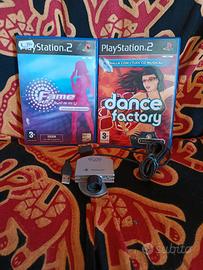 Eye Toy CAM PS2 + 2 giochi dance factory PS2 fame 