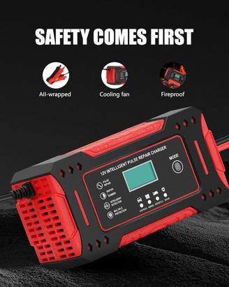 Caricabatteria da Auto e Moto 6A 12V, Intelligente