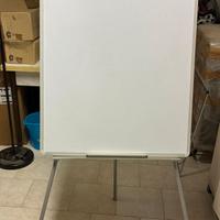 Lavagna Bianca Magnetica con Supporto per Fogli 