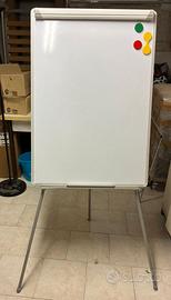 Lavagna Bianca Magnetica con Supporto per Fogli 