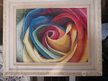quadro ricamato a mano 