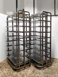 CARRELLO ROTOR INOX GIRA-PANETTONI - 8PIANI 60x80
