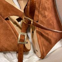 Marina Rinaldi-Sandalo scamosciato T.38 con zeppa