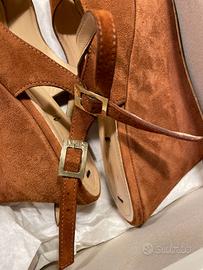 Marina Rinaldi-Sandalo scamosciato T.38 con zeppa