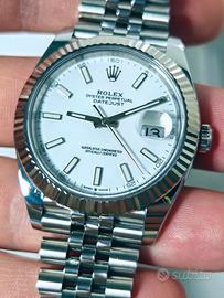 Rolex DJ 41 126334 bianco zigrinata jubilé 2022 