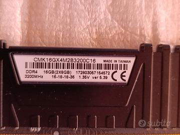 RAM Ddr4 3200MHz Corsair 16Gb 