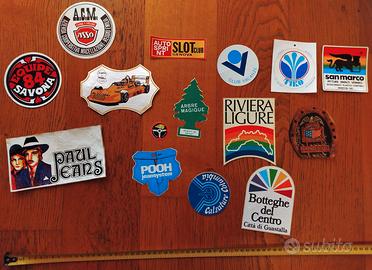 Lotto 15 adesivi anni 70-80