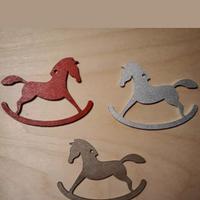 10 addobbi Natale cavallo a dondolo in legno