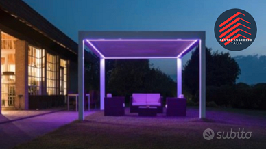 Pergola bioclimatica 3x4 m LED RGB lamelle motore