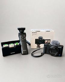 Sony ZV-1 + grip Sony + 3 batterie + caricatore – 