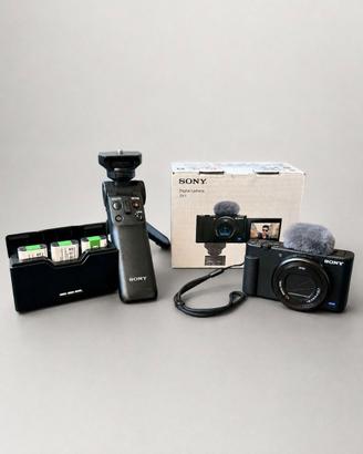 Sony ZV-1 + grip Sony + 3 batterie + caricatore – 