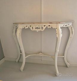 consolle stile barocco top in marmo rosa