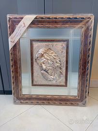 Quadro sacro - volto di Cristo - argento 925