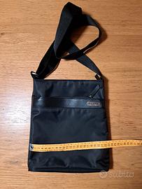 Borsa a tracolla nera “I Santi Milano” in nylon