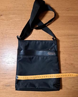 Borsa a tracolla nera “I Santi Milano” in nylon