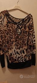 maglia donna leopardata