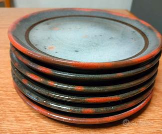 N.6 piatti firmati fontana anni '60 vintage