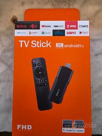Tv stick 4k android 14 8gb-128gb con telecomando