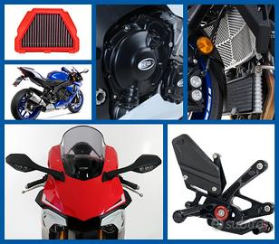 Yamaha R1 scarico centralina mono pedane kit freni
