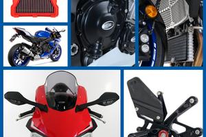 Yamaha R1 scarico centralina mono pedane kit freni